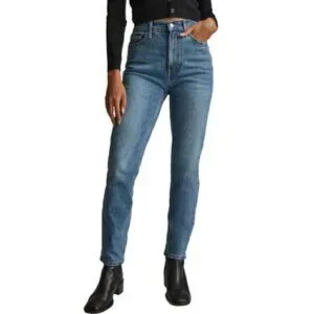 EVERLANE The Cheeky Jean Womens SIze 26 Blue Denim Straight Leg‎ High Rise Pants